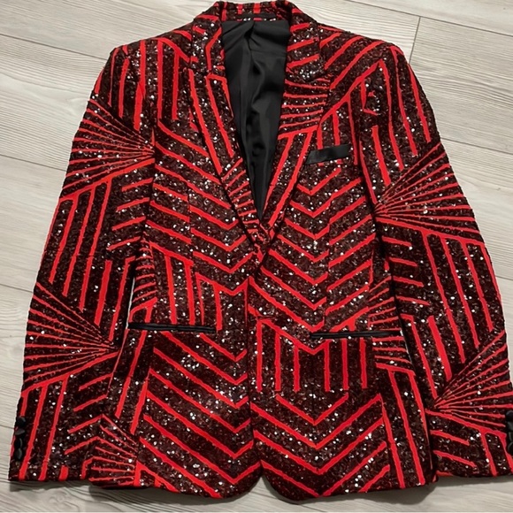 ASOS Sequin Stretch Blazer - Picture 2 of 3